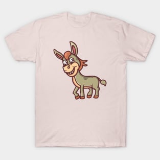 cute smiling donkey cartoon T-Shirt